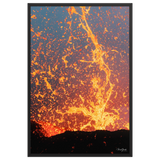 Affiche de La Réunion Fontaine de Lave, Août 2015 61 × 91 cm / Noir - photographie Franck Grondin