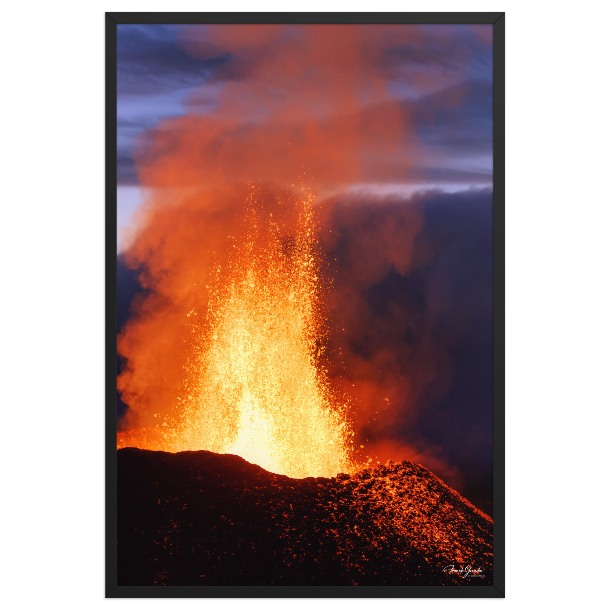 Affiche de La Réunion Coulée d'Août 2015 61 × 91 cm / Noir - photographie Franck Grondin