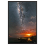 Affiche de La Réunion La Fournaise sous la Voie Lactée 61 × 91 cm / Noir - photographie Franck Grondin