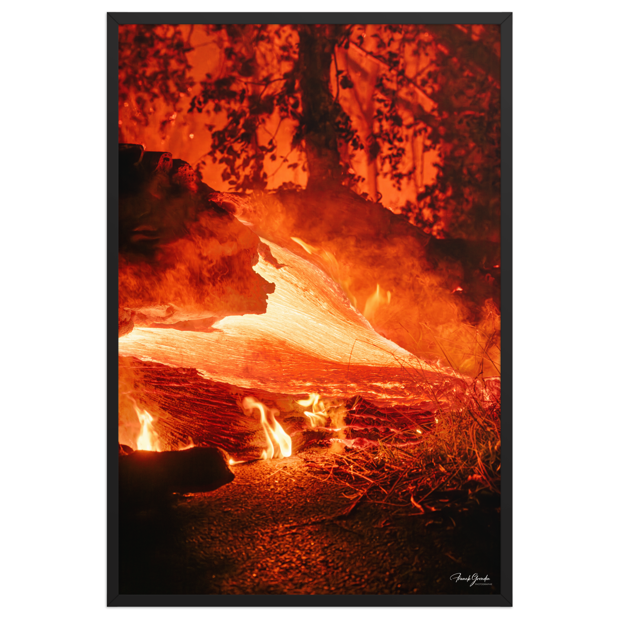 Affiche de La Réunion Coulée de Février 2026 61 × 91 cm / Noir - photographie Franck Grondin