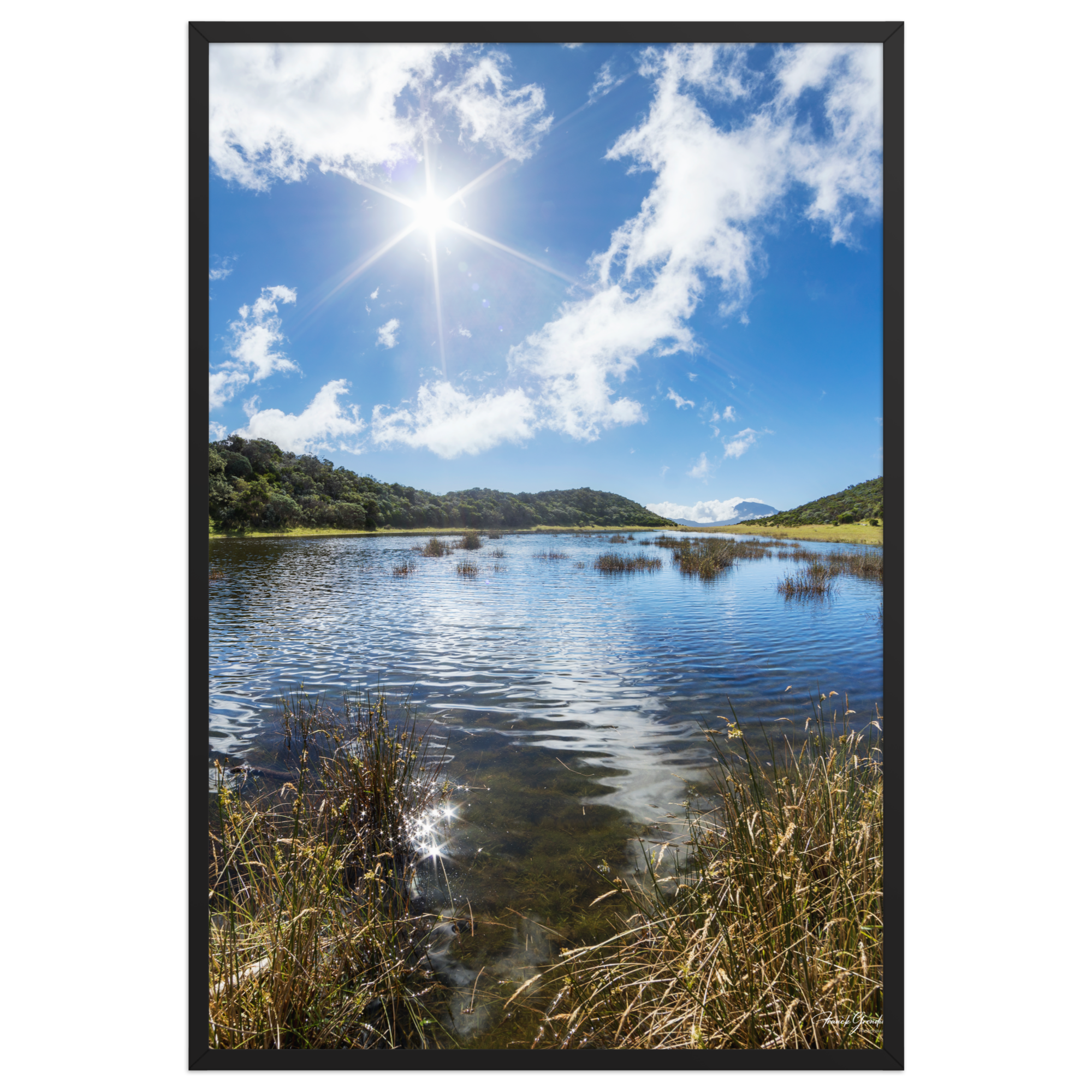 Affiche de La Réunion Le Lac Argamasse 61 × 91 cm / Noir - photographie Franck Grondin