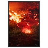 Affiche de La Réunion Éruption de Février 2026 61 × 91 cm / Noir - photographie Franck Grondin