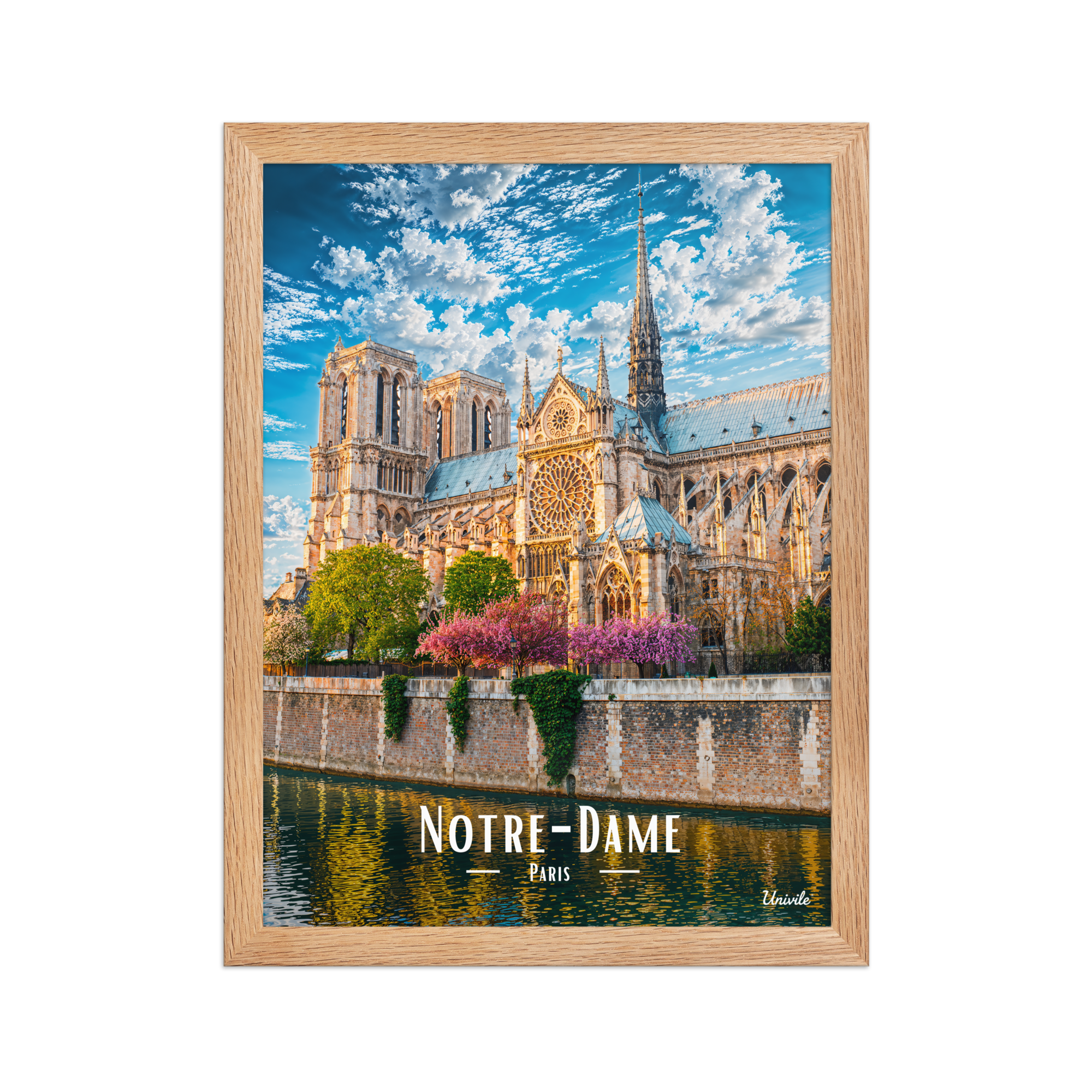 Affiche de Paris Notre-Dame 30 × 40 cm / Oak - Univile
