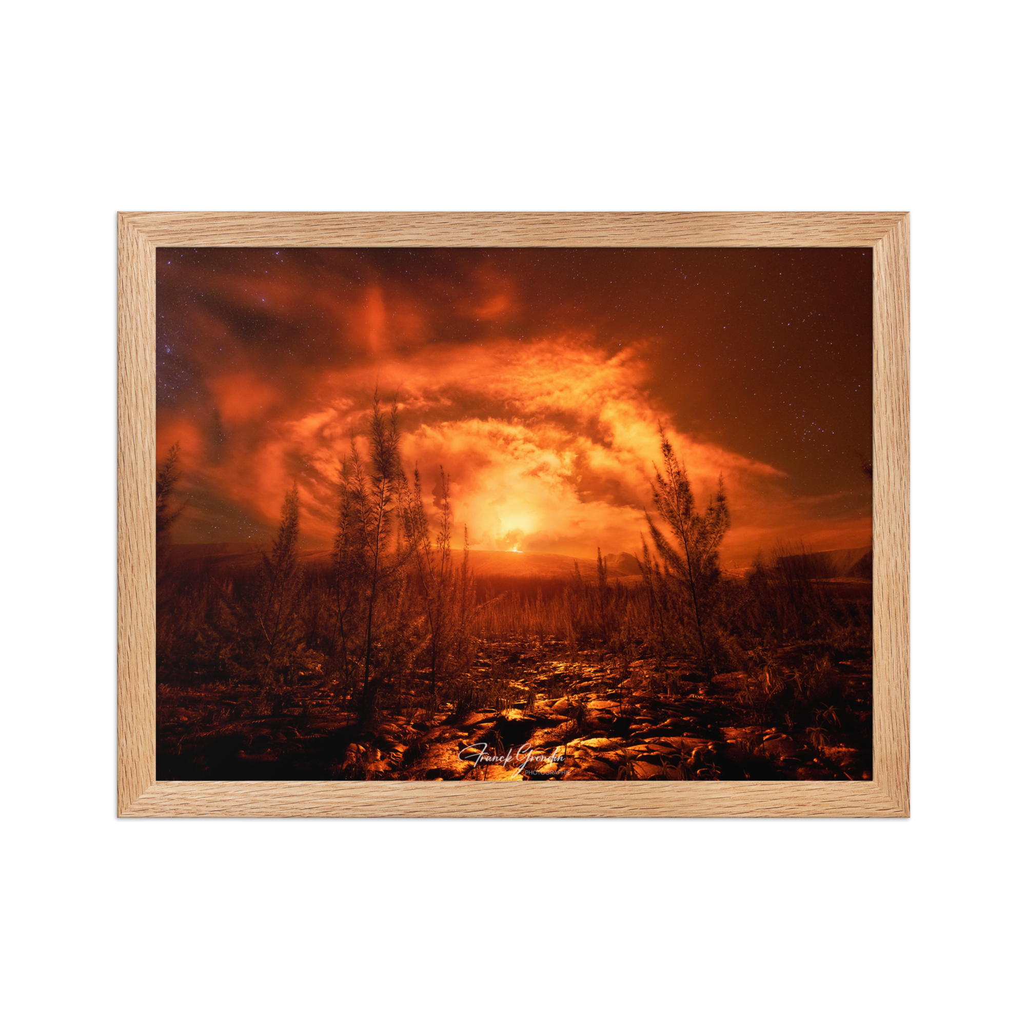 Affiche de La Réunion Le Soleil de Minuit 30 × 40 cm / Oak - Univile La Réunion