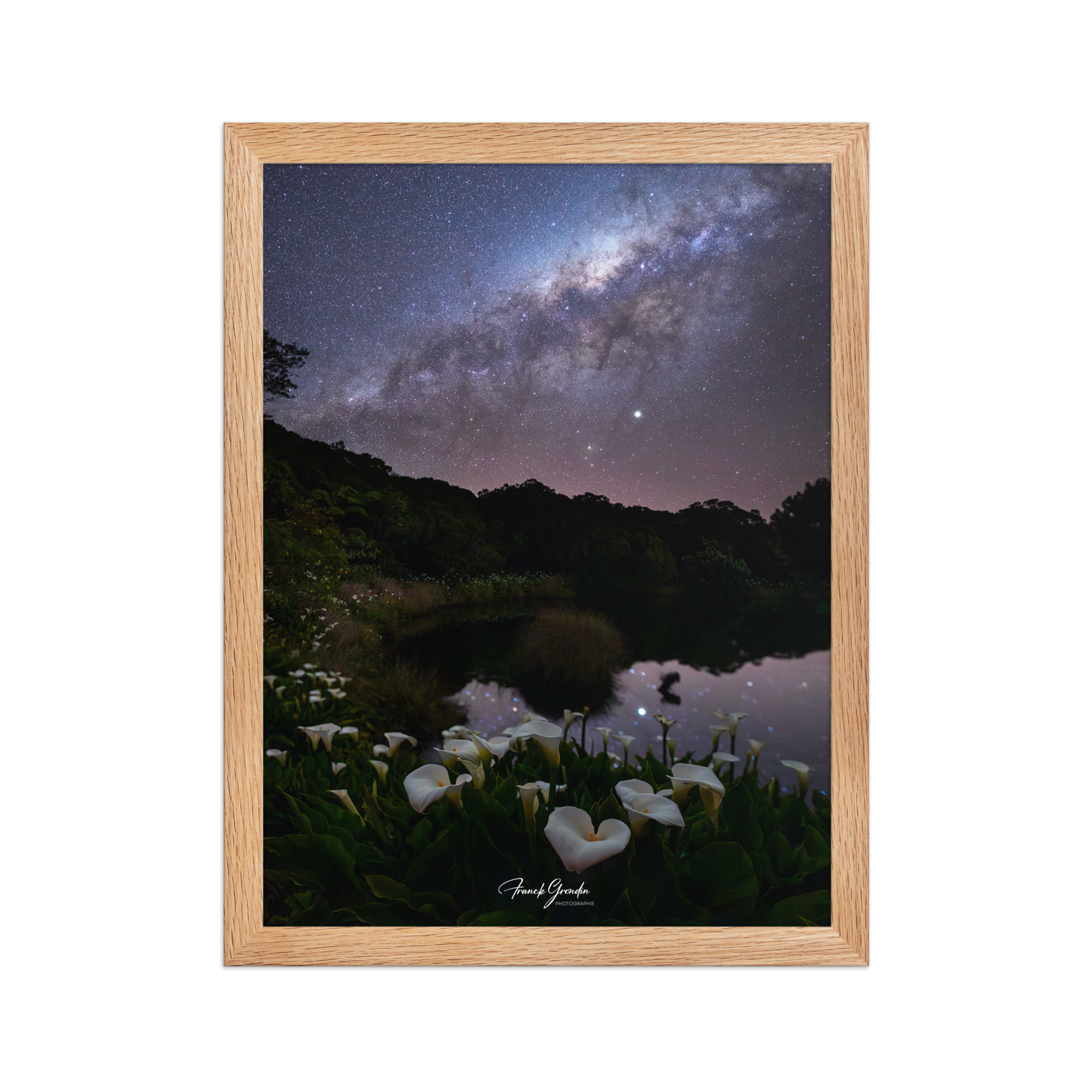Affiche de La Réunion VOIE LACTEE PITON DE L'EAU 30 × 40 cm / Oak - Univile La Réunion