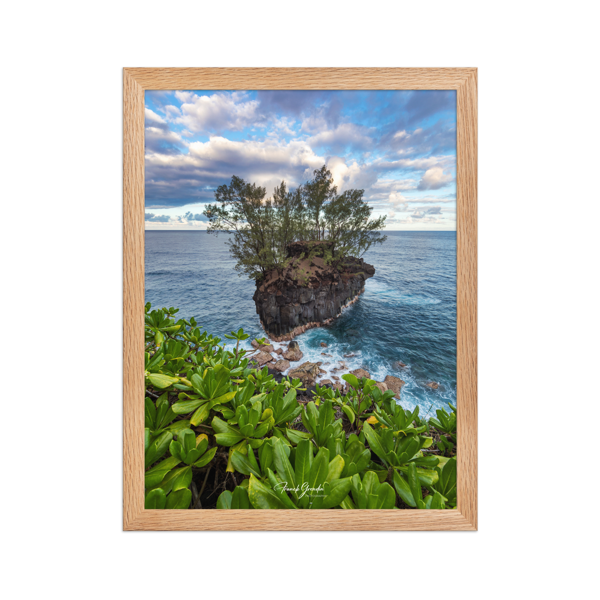 Affiche de La Réunion Roche Pas de Cabris 30 × 40 cm / Oak - Univile La Réunion