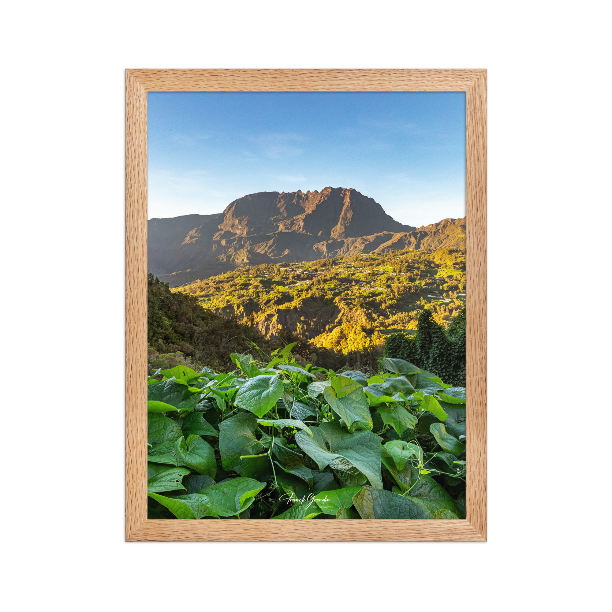 Affiche de La Réunion SUNRISE SALAZIE 30 × 40 cm / Oak - Univile La Réunion