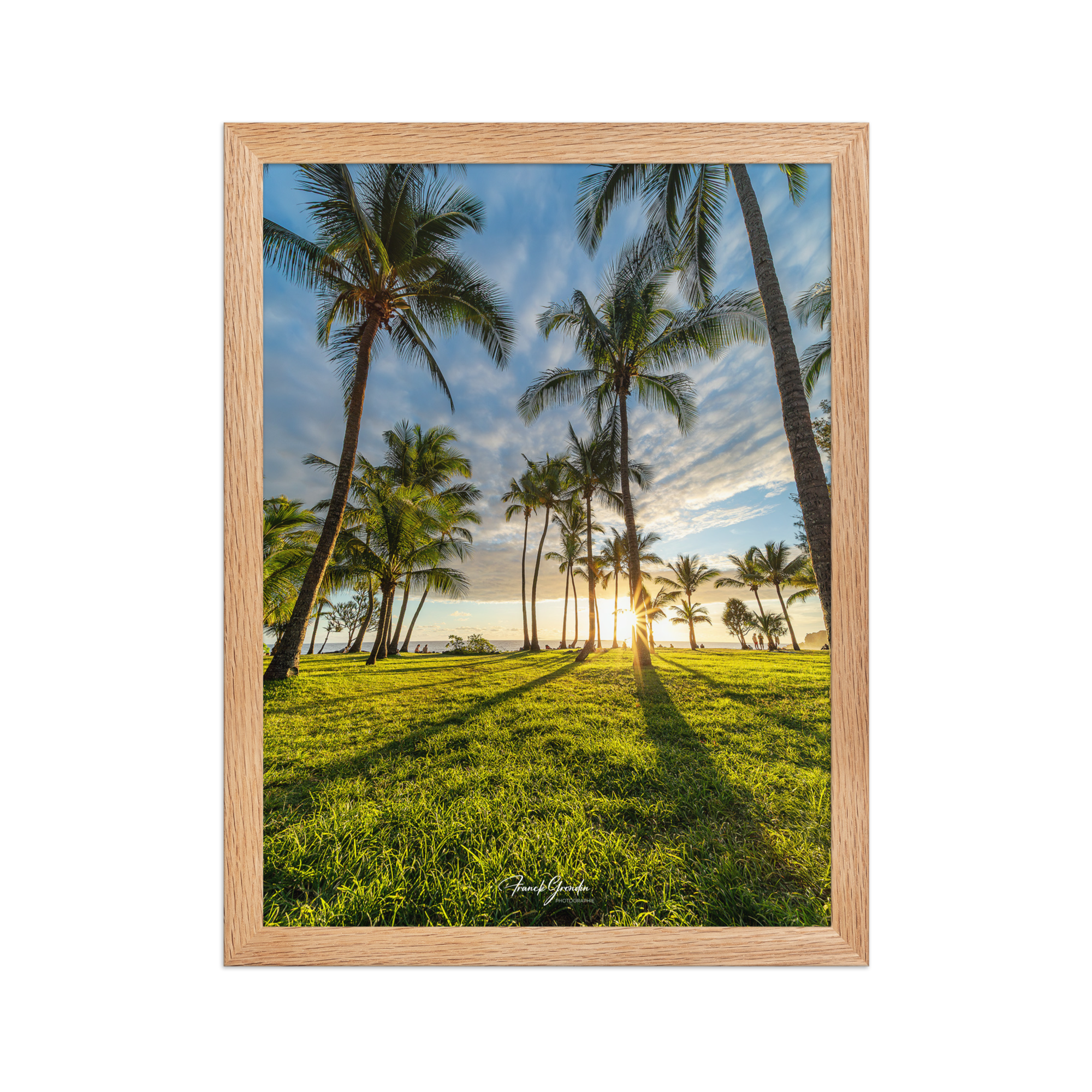 Affiche de La Réunion Sunset Grande Anse 30 × 40 cm / Oak - Univile La Réunion
