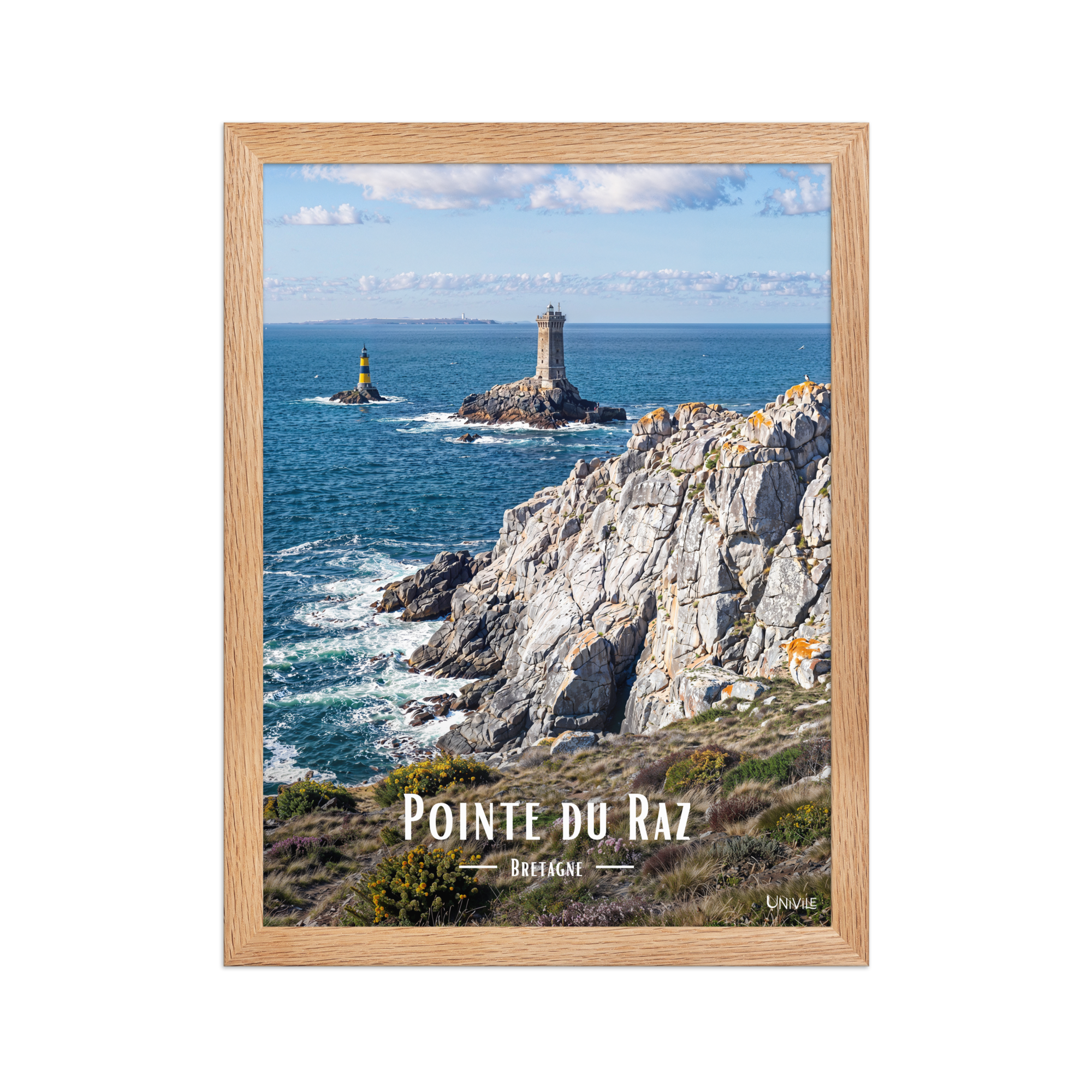 Affiche de Bretagne Pointe du Raz 30 × 40 cm / Oak - Univile Bretagne