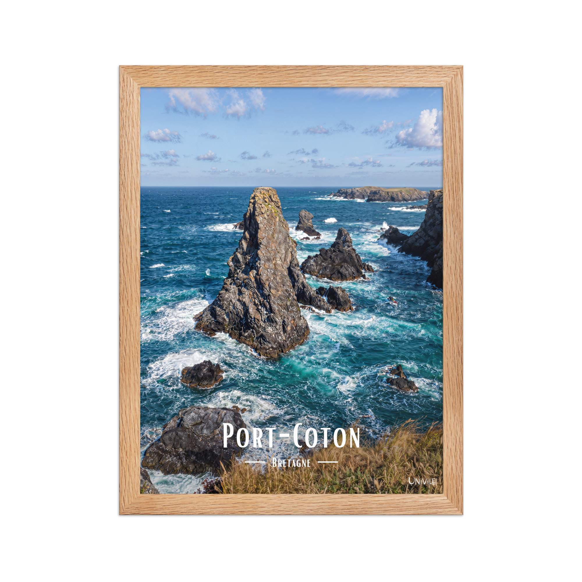 Affiche de Bretagne Port-Coton 30 × 40 cm / Oak - Univile Bretagne