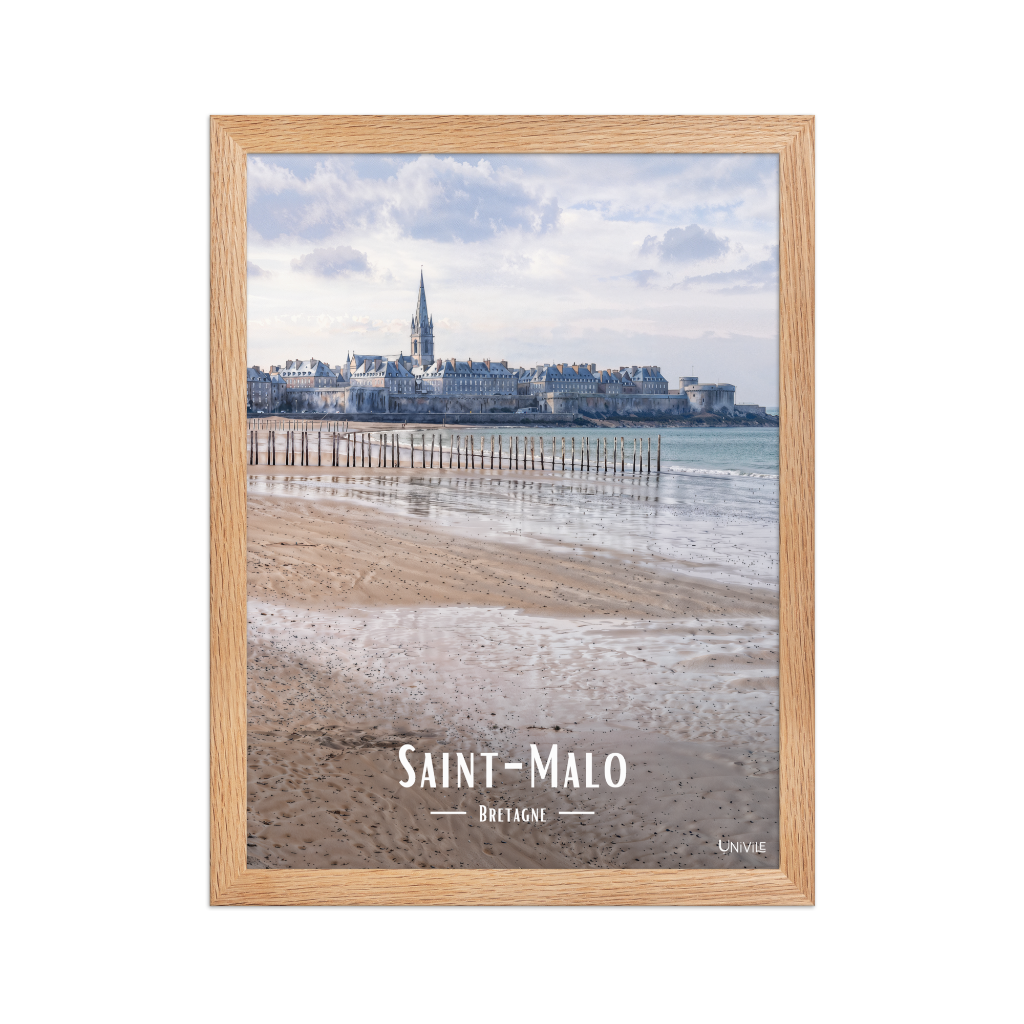Affiche de Bretagne Saint-Malo 30 × 40 cm / Oak - Univile Bretagne