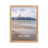 Affiche de Bretagne Saint-Malo 30 × 40 cm / Oak - Univile Bretagne