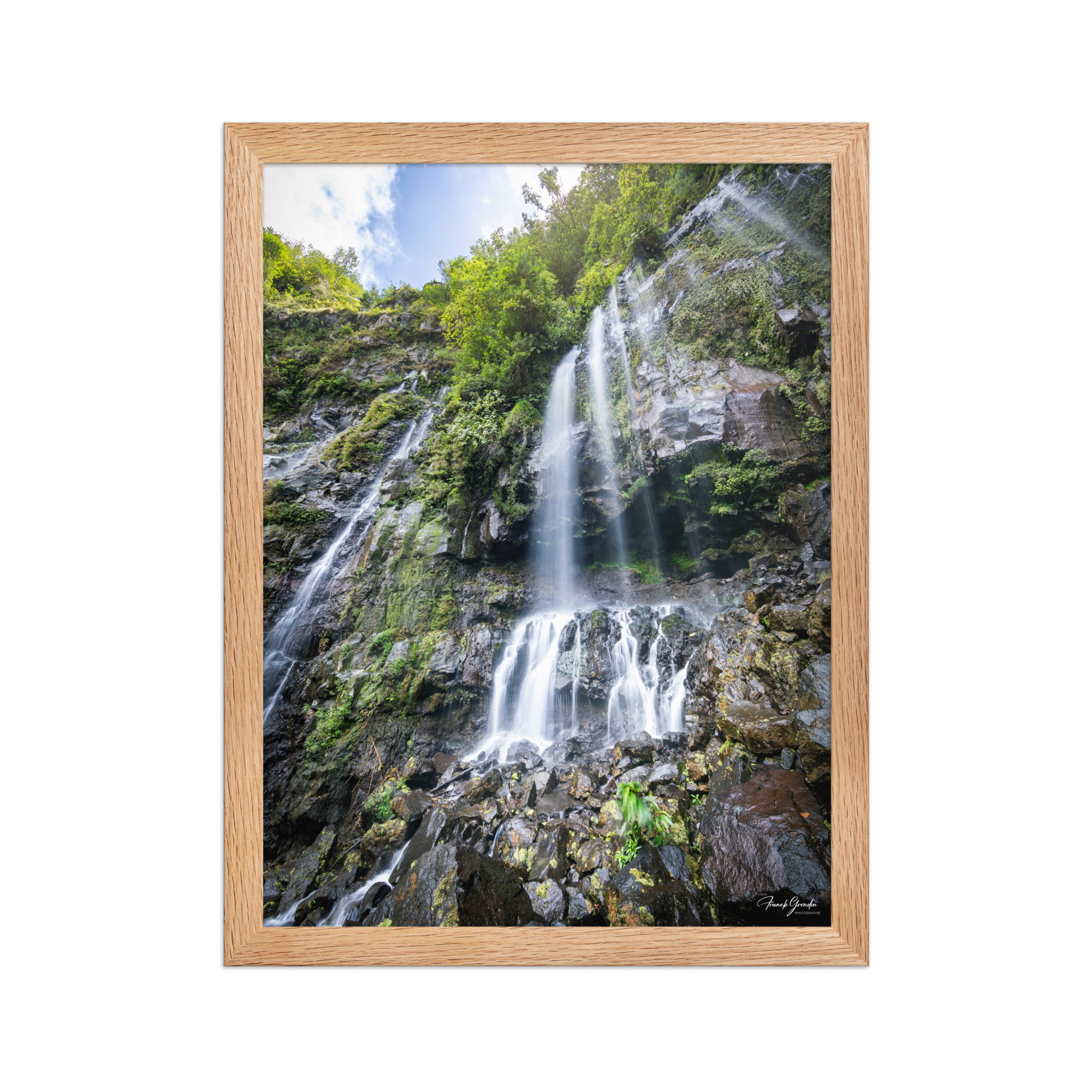 Affiche de La Réunion Grand Galet 30 × 40 cm / Oak - photographie Franck Grondin
