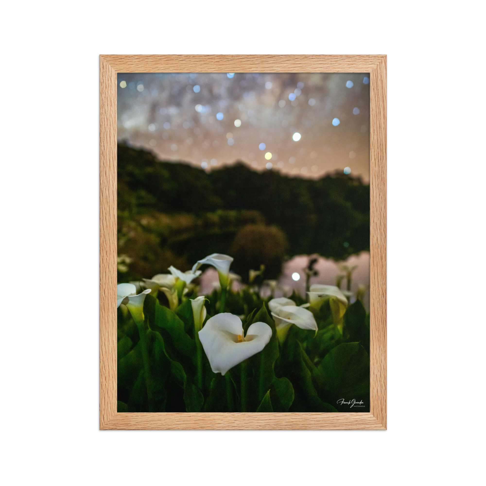 Affiche de La Réunion Arums du Piton de l'Eau 30 × 40 cm / Oak - photographie Franck Grondin