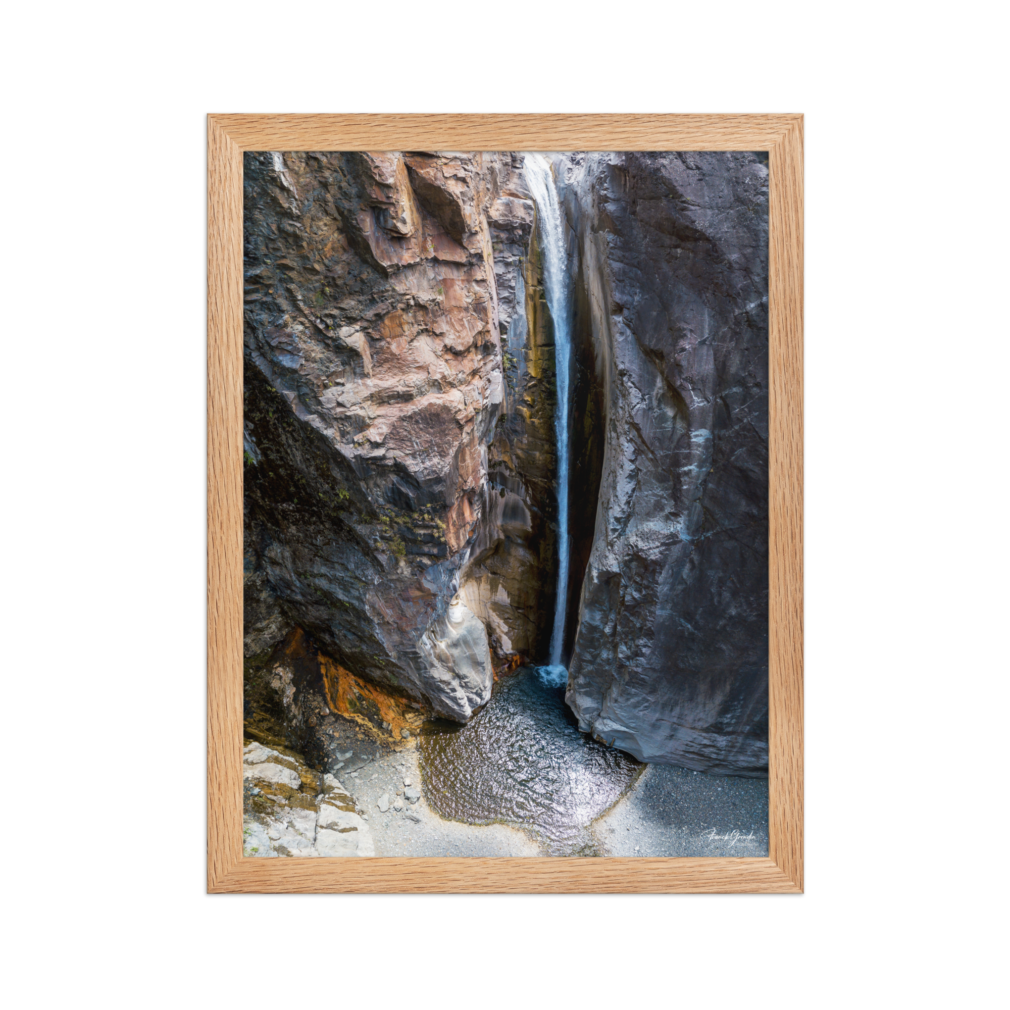 Affiche de La Réunion Cascade de Bras Rouge 30 × 40 cm / Oak - photographie Franck Grondin