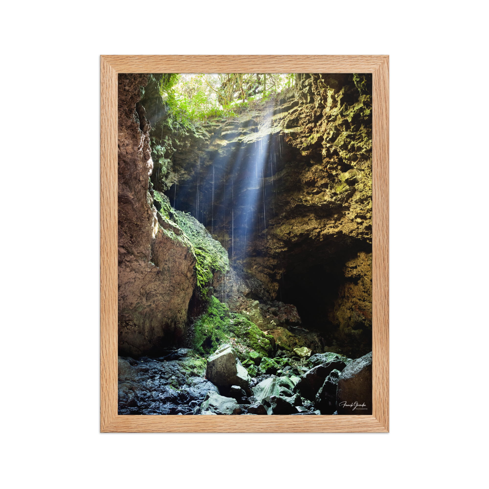 Affiche de La Réunion Caverne du Mapou 30 × 40 cm / Oak - photographie Franck Grondin