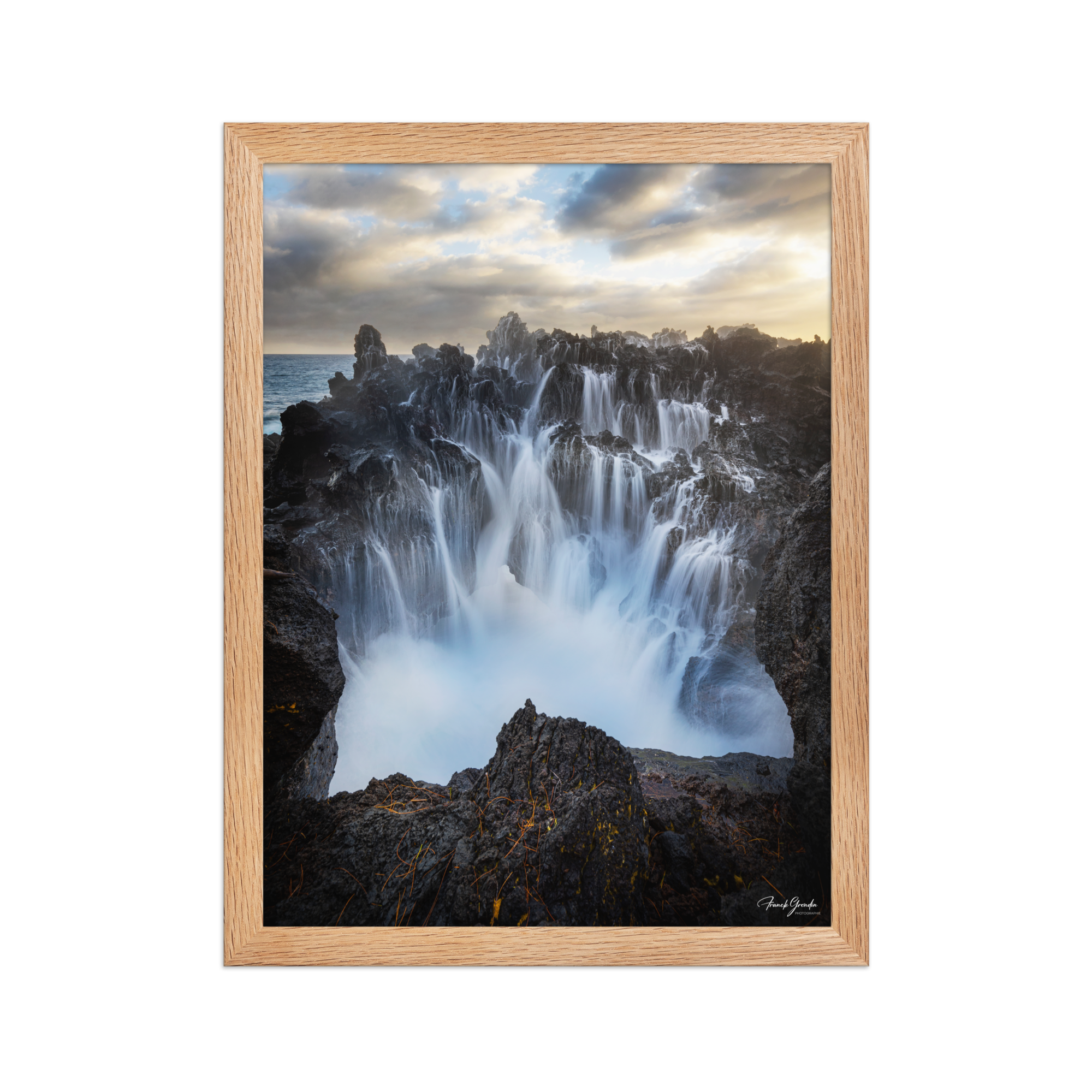 Affiche de La Réunion Le Gouffre du Baril 30 × 40 cm / Oak - photographie Franck Grondin