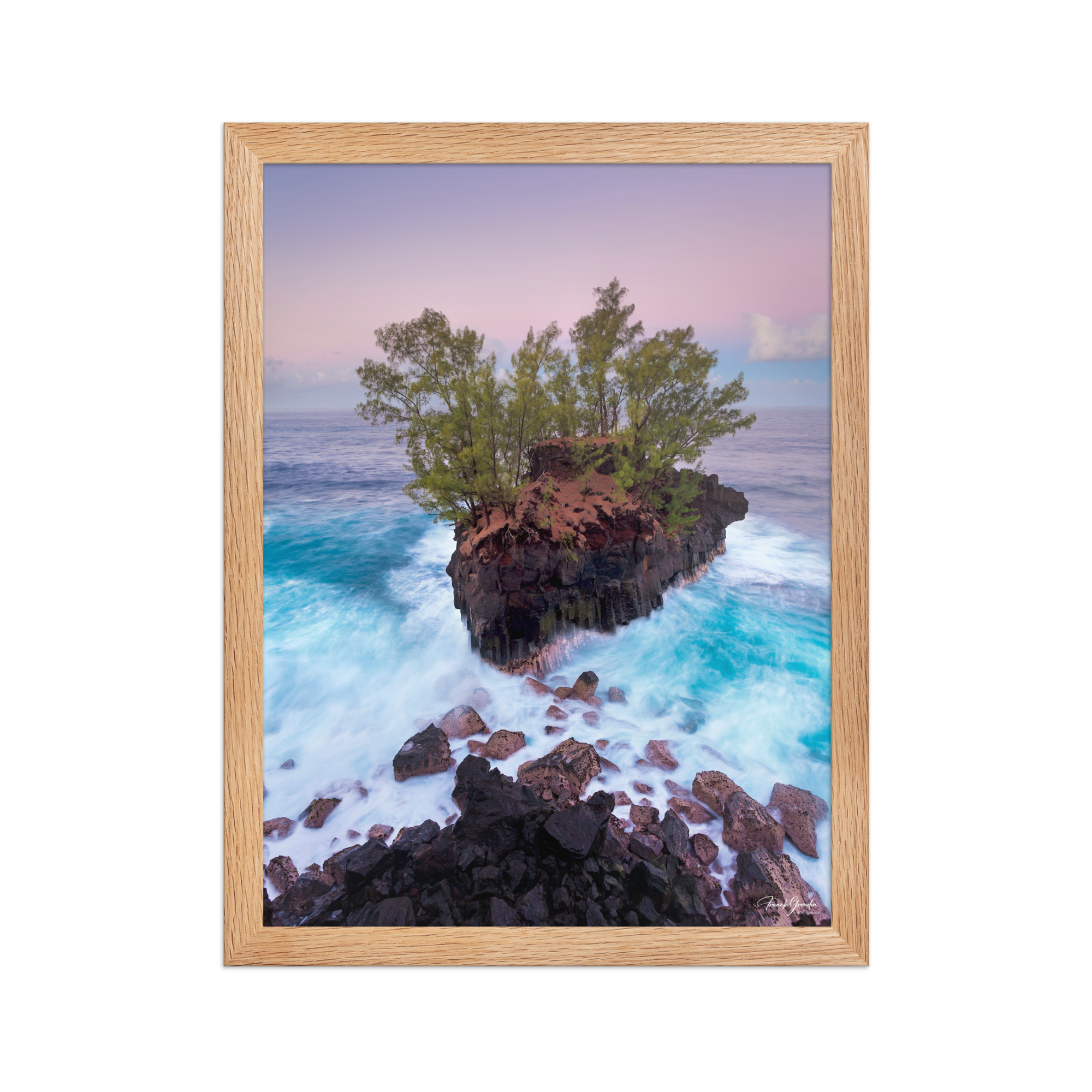 Affiche de La Réunion Le Parc à Cabri à l'Heure Bleue 30 × 40 cm / Oak - photographie Franck Grondin