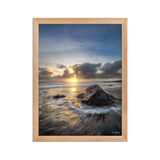 Affiche de La Réunion Coucher de Soleil sur Bois Blanc 30 × 40 cm / Oak - photographie Franck Grondin