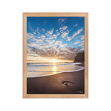Affiche de La Réunion Coucher de Soleil sur le Ti Sable 30 × 40 cm / Oak - photographie Franck Grondin