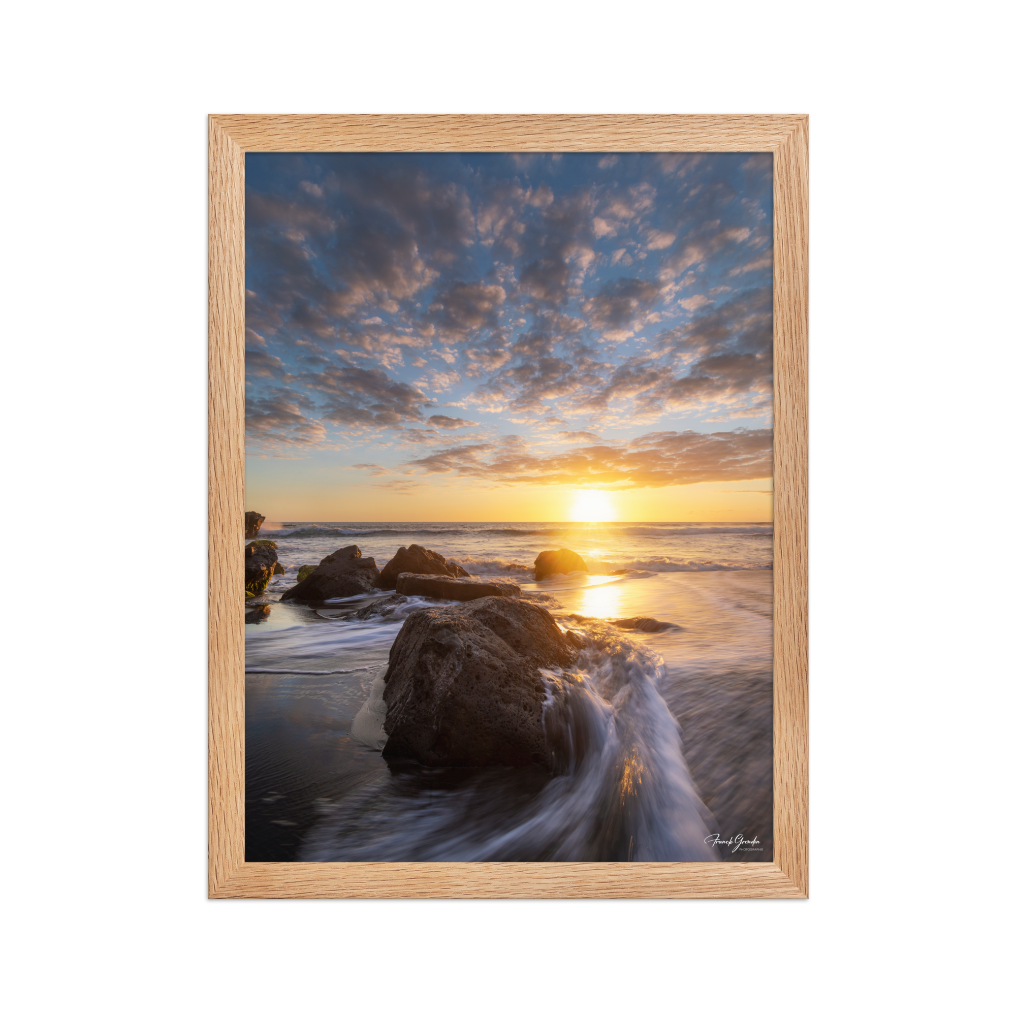 Affiche de La Réunion Coucher de Soleil à la Pointe du Diable 30 × 40 cm / Oak - photographie Franck Grondin