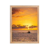 Affiche de La Réunion Retour au Port au Soleil Couchant 30 × 40 cm / Oak - photographie Franck Grondin