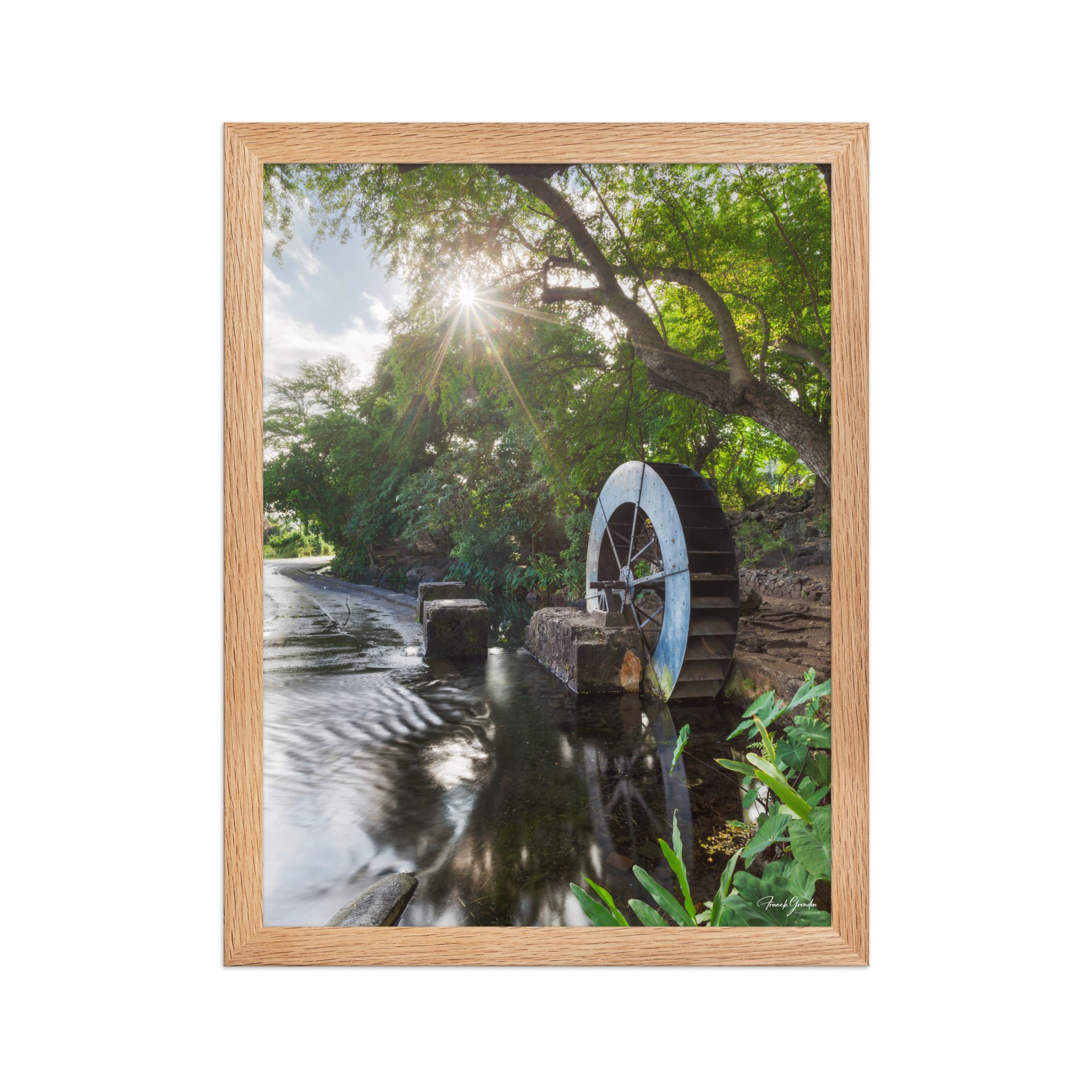 Affiche de La Réunion Le Moulin de la Tour des Roches 30 × 40 cm / Oak - photographie Franck Grondin