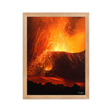 Affiche de La Réunion Éruption de Mai 2015 30 × 40 cm / Oak - photographie Franck Grondin