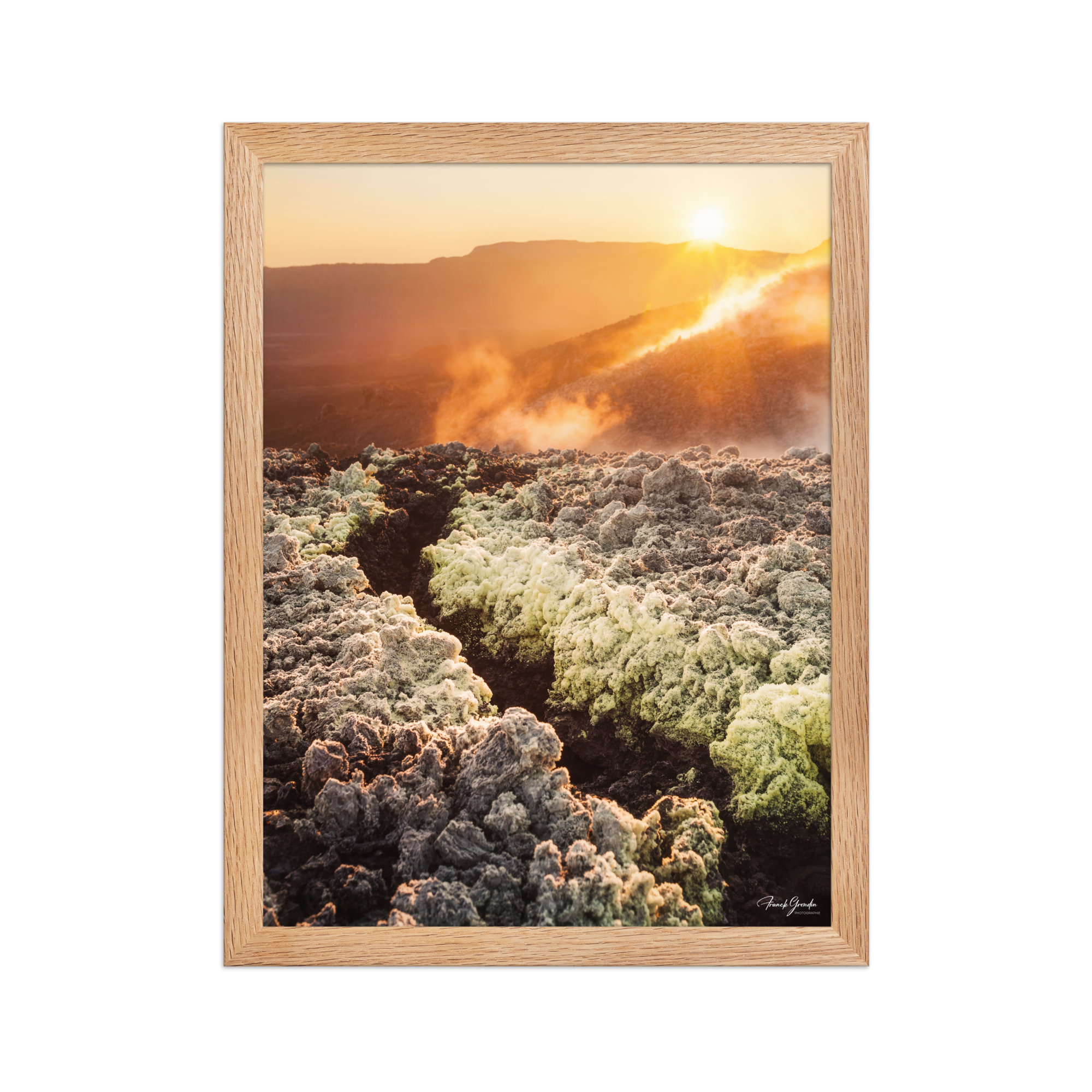 Affiche de La Réunion Éruption d'Août 2015 30 × 40 cm / Oak - photographie Franck Grondin