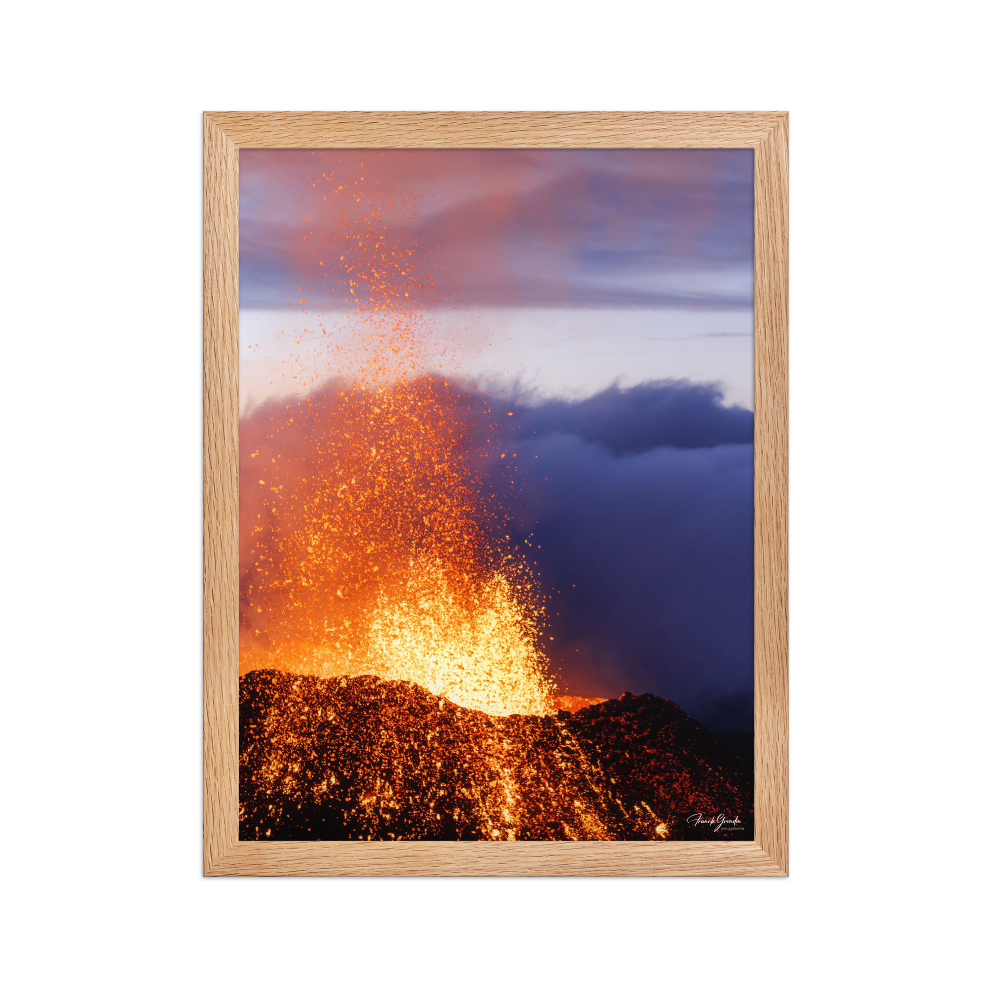Affiche de La Réunion Rivière de Lave, Août 2015 30 × 40 cm / Oak - photographie Franck Grondin