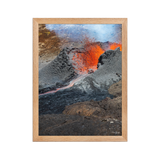 Affiche de La Réunion Le Piton de la Fournaise vu du Ciel 30 × 40 cm / Oak - photographie Franck Grondin