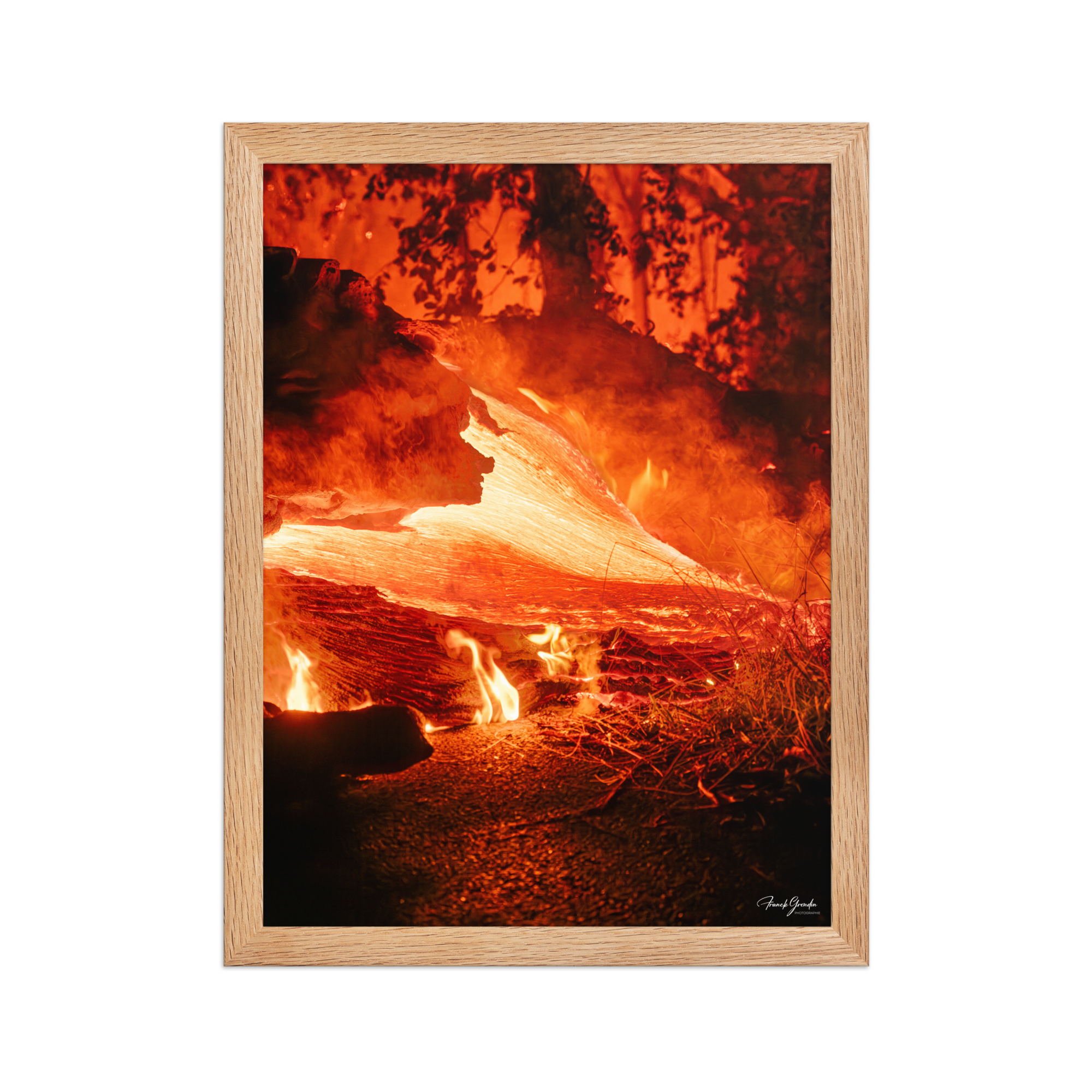 Affiche de La Réunion Coulée de Février 2026 30 × 40 cm / Oak - photographie Franck Grondin