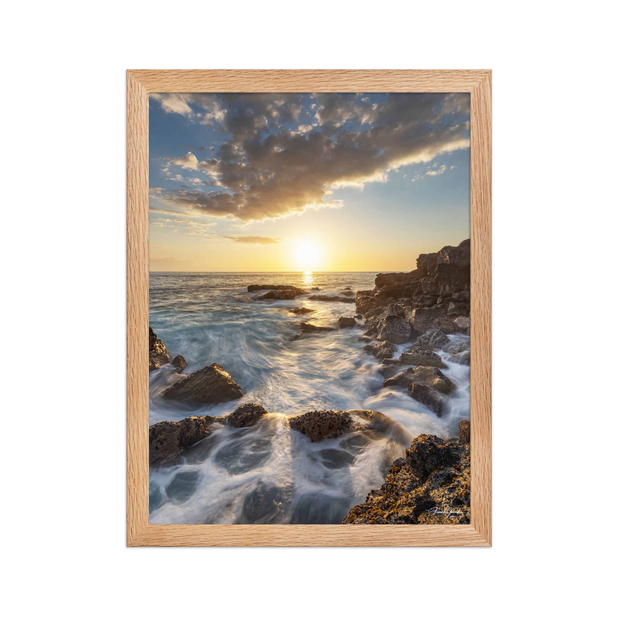 Affiche de La Réunion Crépuscule près du Gouffre 30 × 40 cm / Oak - photographie Franck Grondin