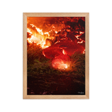 Affiche de La Réunion Éruption de Février 2026 30 × 40 cm / Oak - photographie Franck Grondin