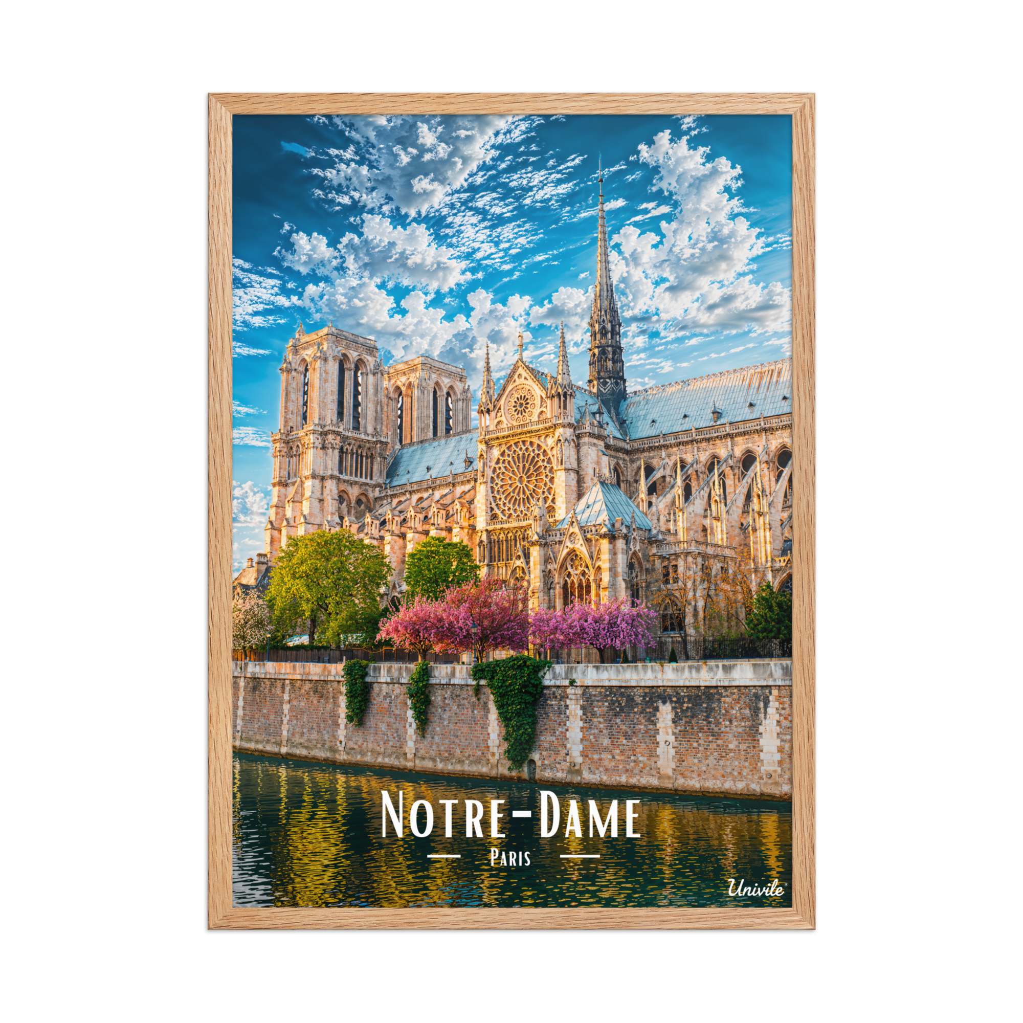 Affiche de Paris Notre-Dame 50 × 70 cm / Oak - Univile
