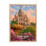 Affiche de Paris Sacré-Cœur – Montmartre 50 × 70 cm / Oak - Univile