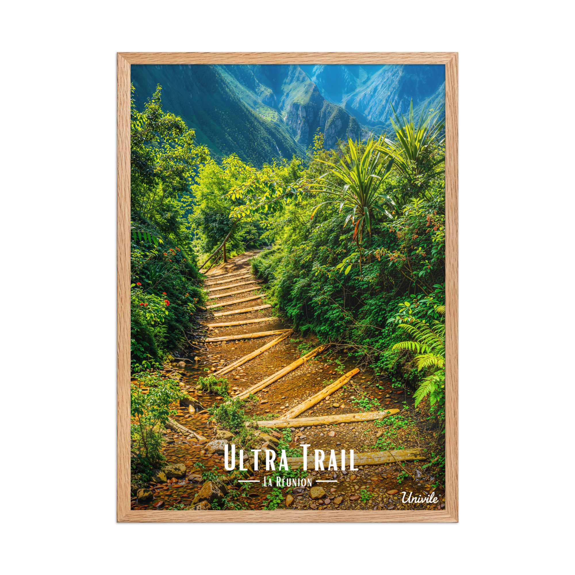 Affiche de la Réunion Ultra Trail 50 × 70 cm / Oak - Univile