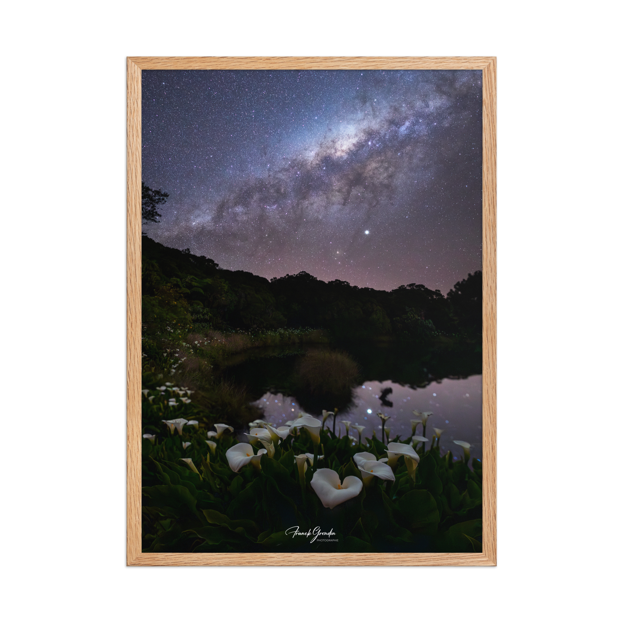 Affiche de La Réunion VOIE LACTEE PITON DE L'EAU 50 × 70 cm / Oak - Univile La Réunion