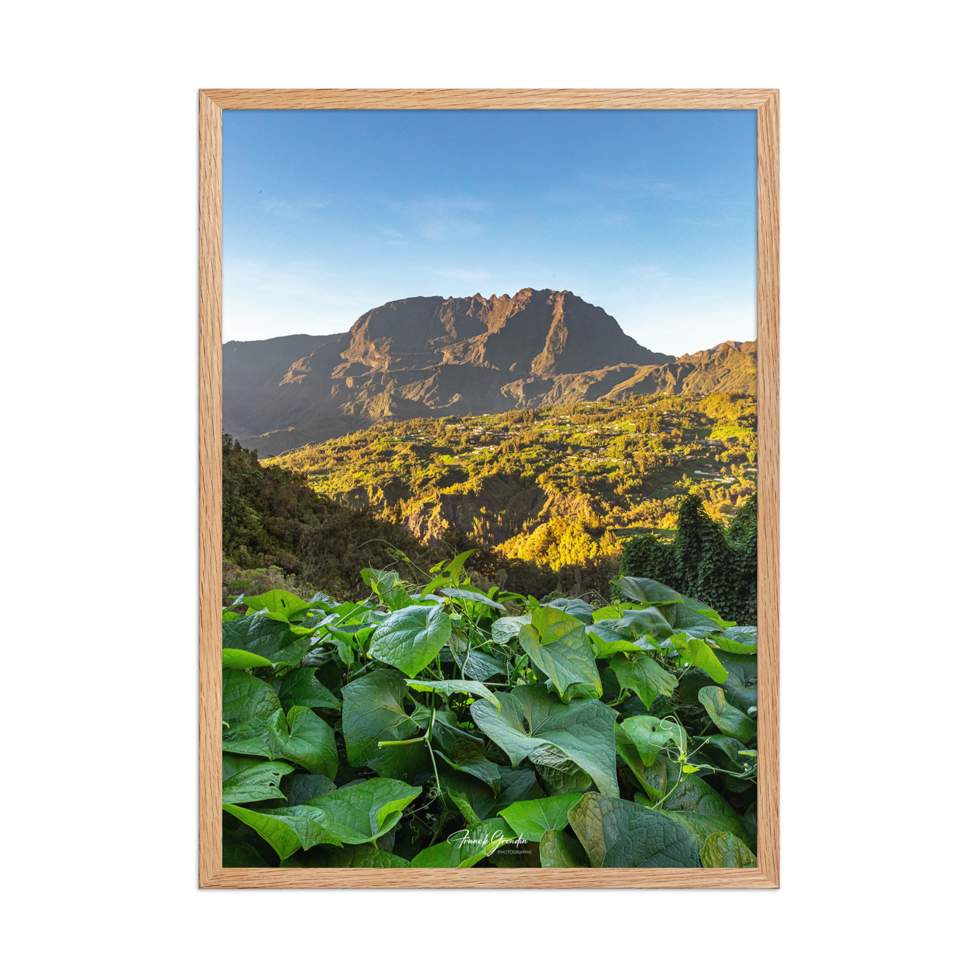 Affiche de La Réunion SUNRISE SALAZIE 50 × 70 cm / Oak - Univile La Réunion