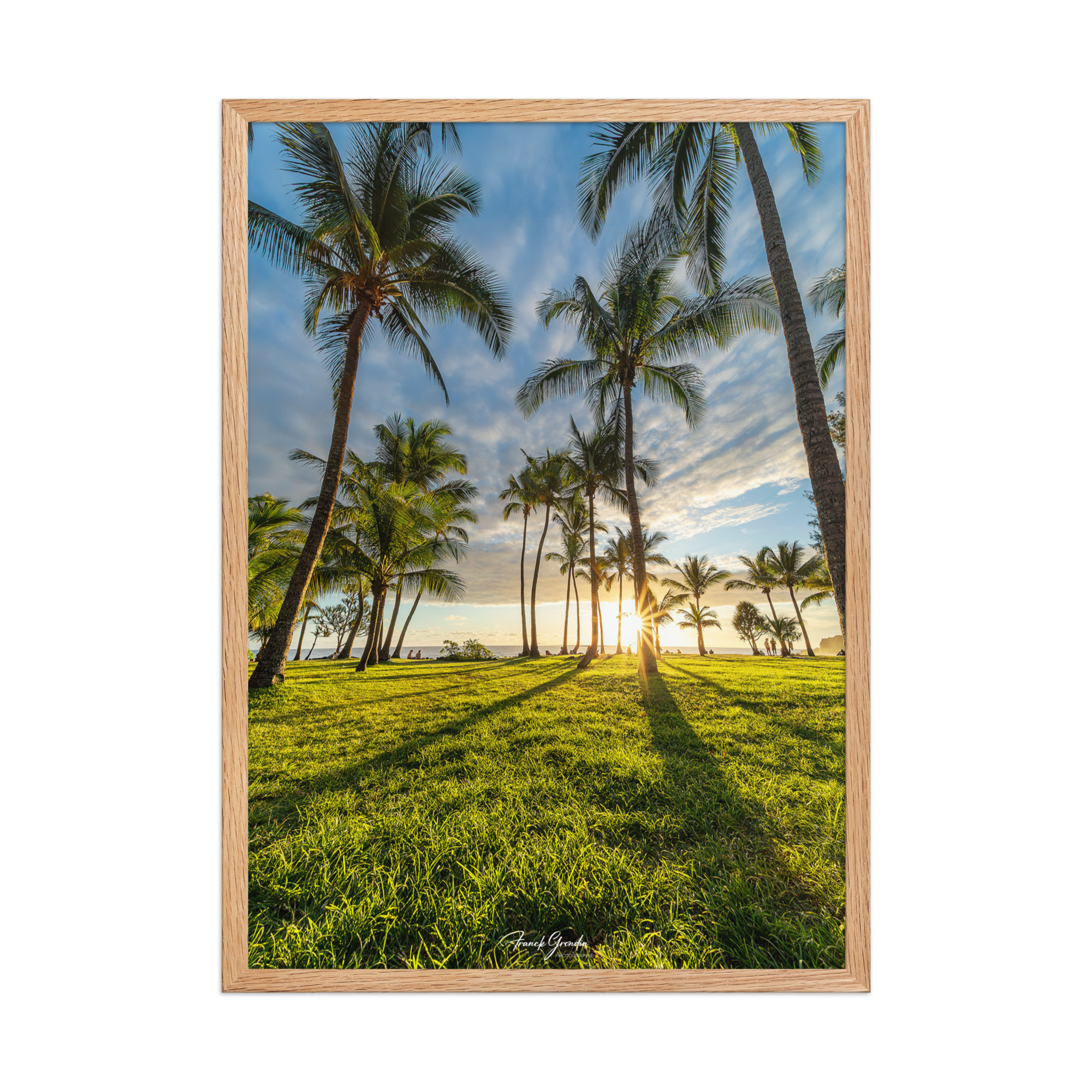 Affiche de La Réunion Sunset Grande Anse 50 × 70 cm / Oak - Univile La Réunion