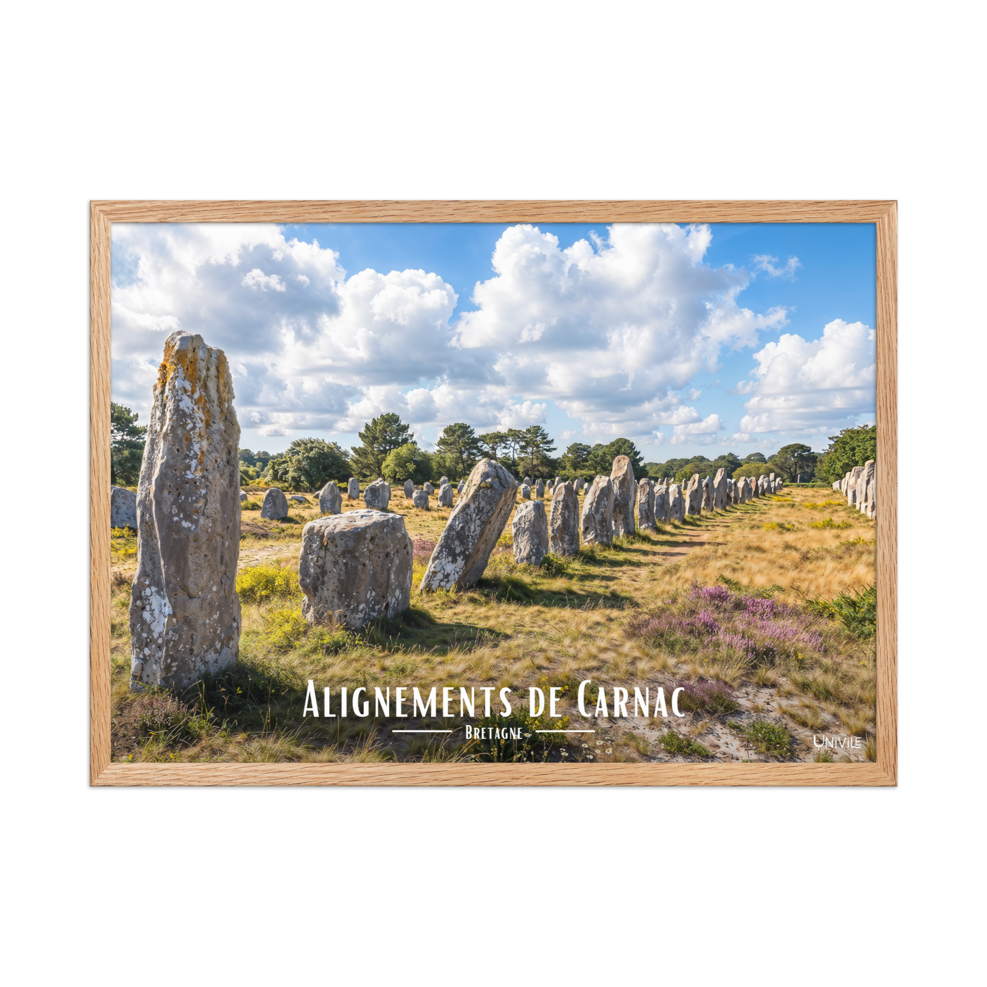 Affiche de Bretagne Alignements de Carnac 50 × 70 cm / Oak - Univile Bretagne
