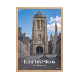 Affiche de Bretagne Église Saint-Ronan 50×70 cm / Oak - Univile Bretagne