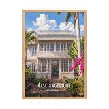 Affiche de La Réunion Case Angélique 50 × 70 cm / Oak - Univile La Réunion
