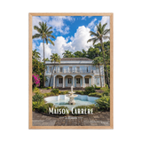 Affiche de La Réunion Maison Carrère 50 × 70 cm / Oak - Univile La Réunion