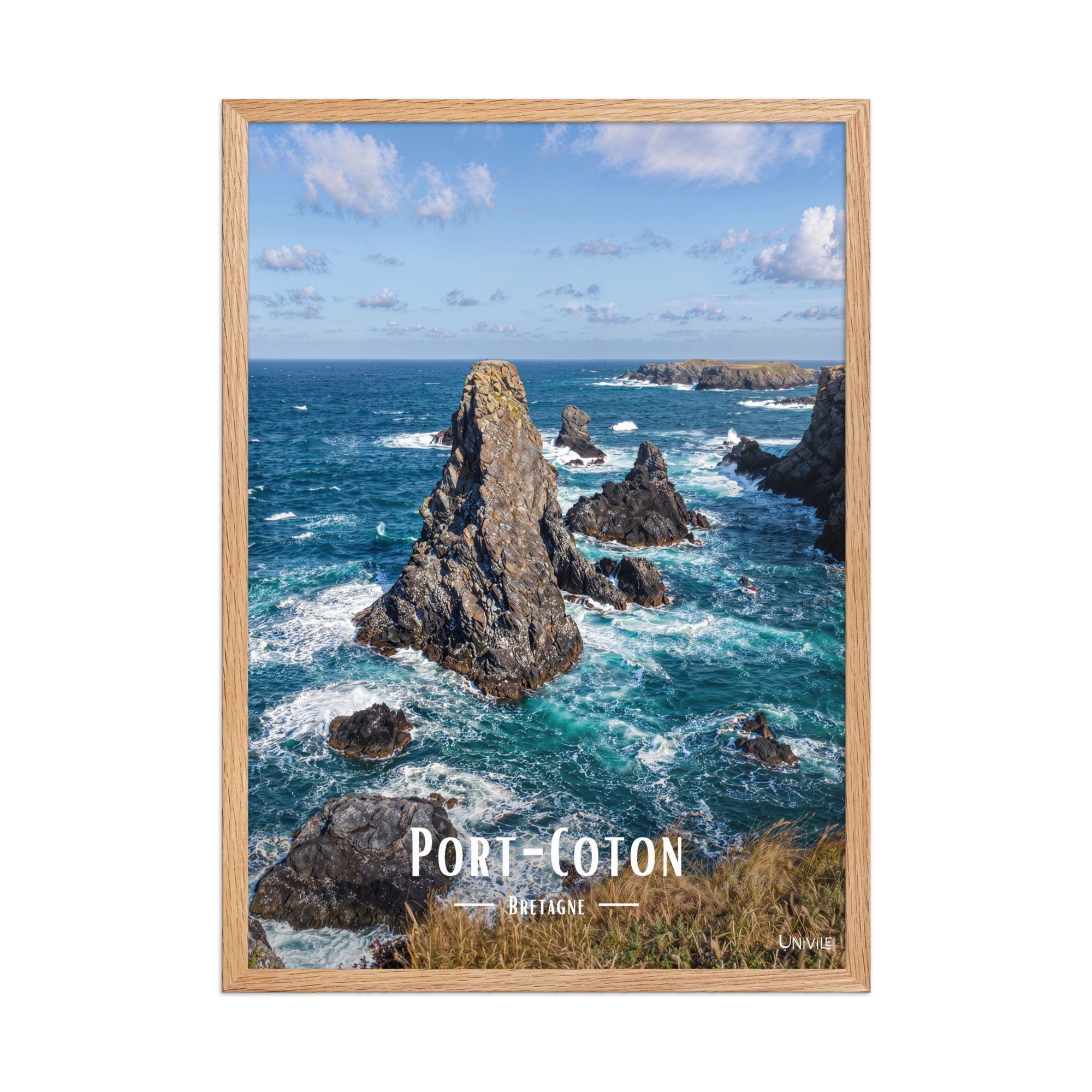 Affiche de Bretagne Port-Coton 50 × 70 cm / Oak - Univile Bretagne