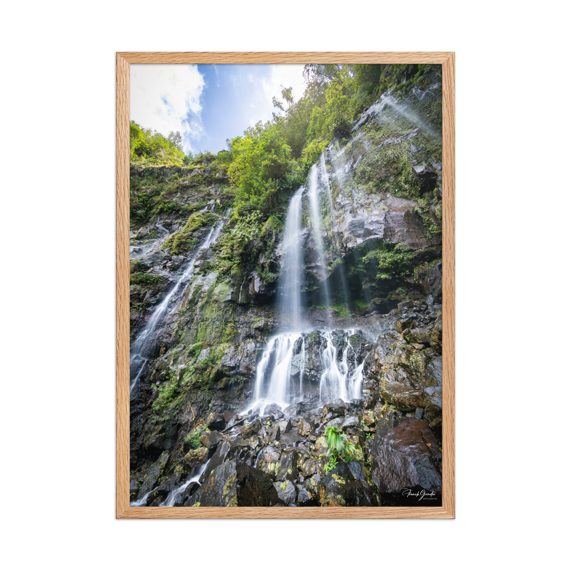 Affiche de La Réunion Grand Galet 50 × 70 cm / Oak - photographie Franck Grondin