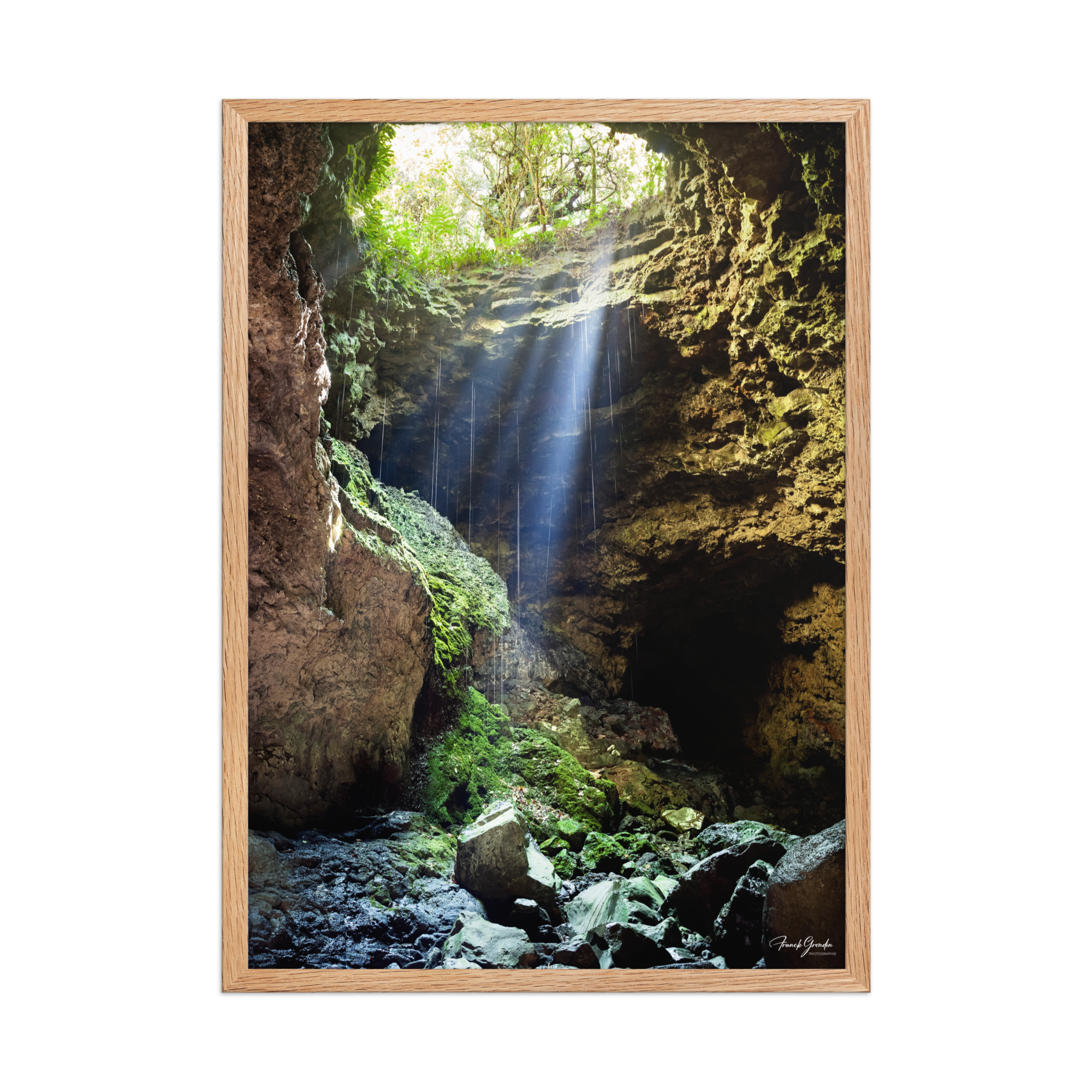 Affiche de La Réunion Caverne du Mapou 50 × 70 cm / Oak - photographie Franck Grondin