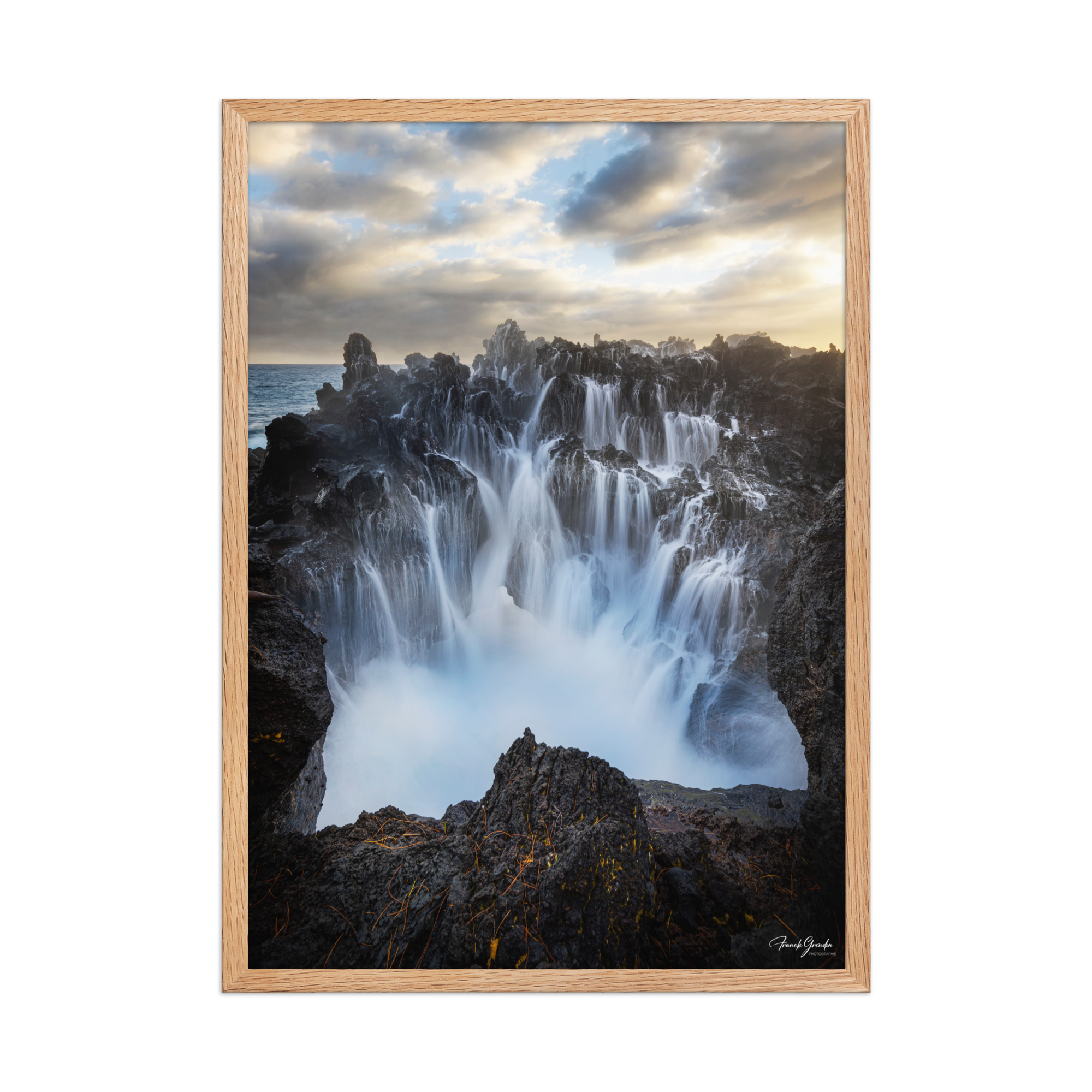 Affiche de La Réunion Le Gouffre du Baril 50 × 70 cm / Oak - photographie Franck Grondin