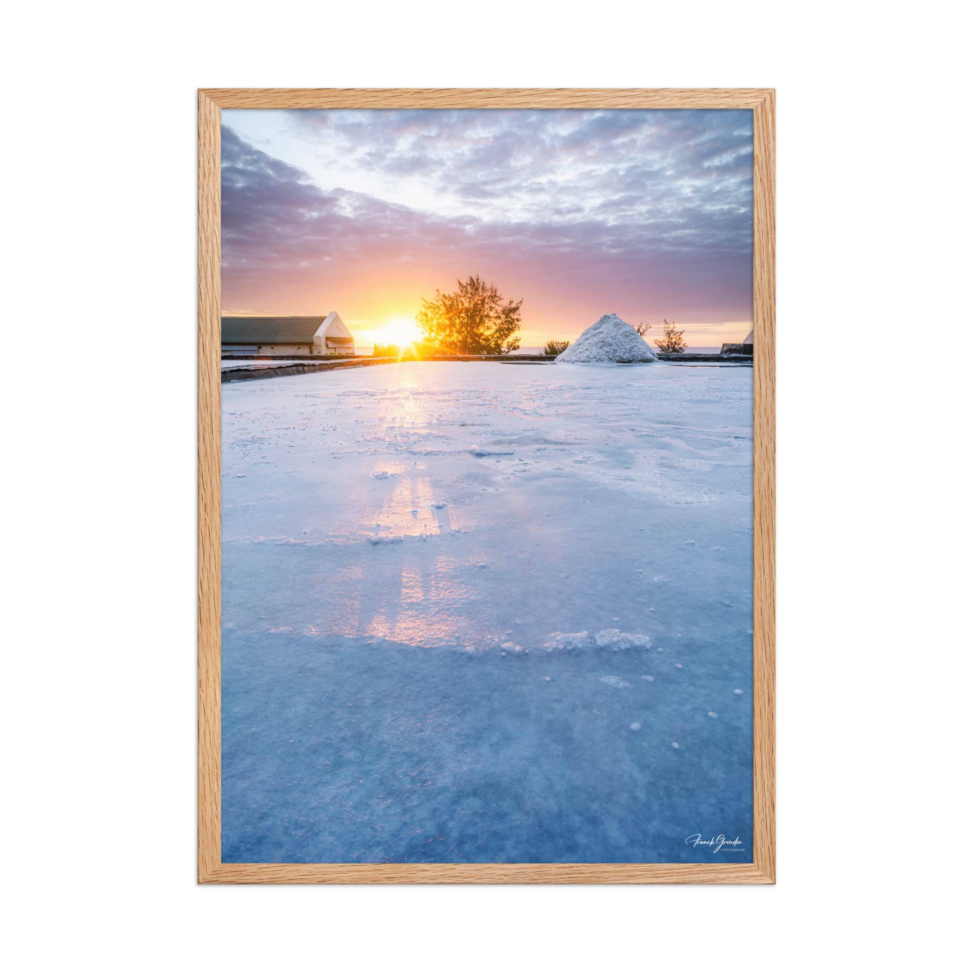 Affiche de La Réunion Les Salines de la Pointe au Sel 50 × 70 cm / Oak - photographie Franck Grondin