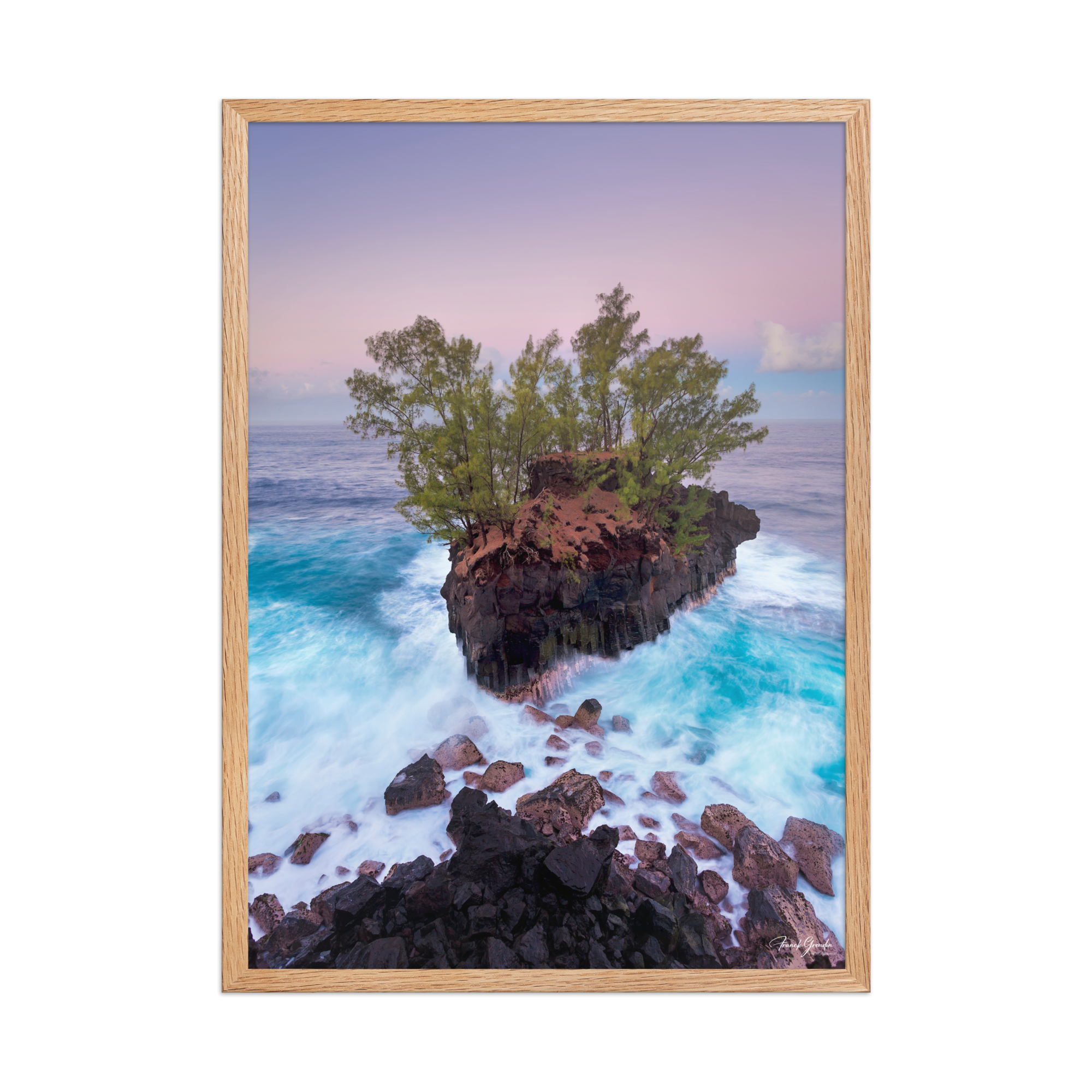 Affiche de La Réunion Le Parc à Cabri à l'Heure Bleue 50 × 70 cm / Oak - photographie Franck Grondin